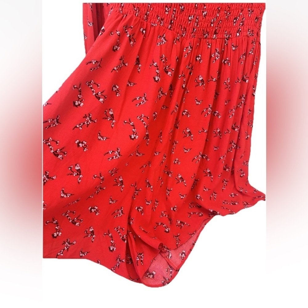 Woman’s Long Sleeve Red Romper Size X-Large Kendall & Kylie Cherry Blossom - Picture 6 of 10